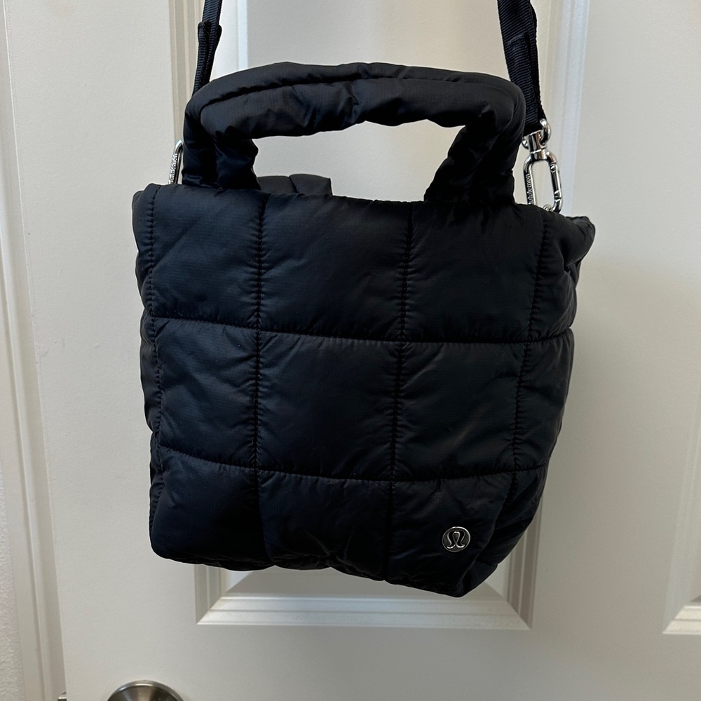 Lululemon Black Quilted Tote Bag